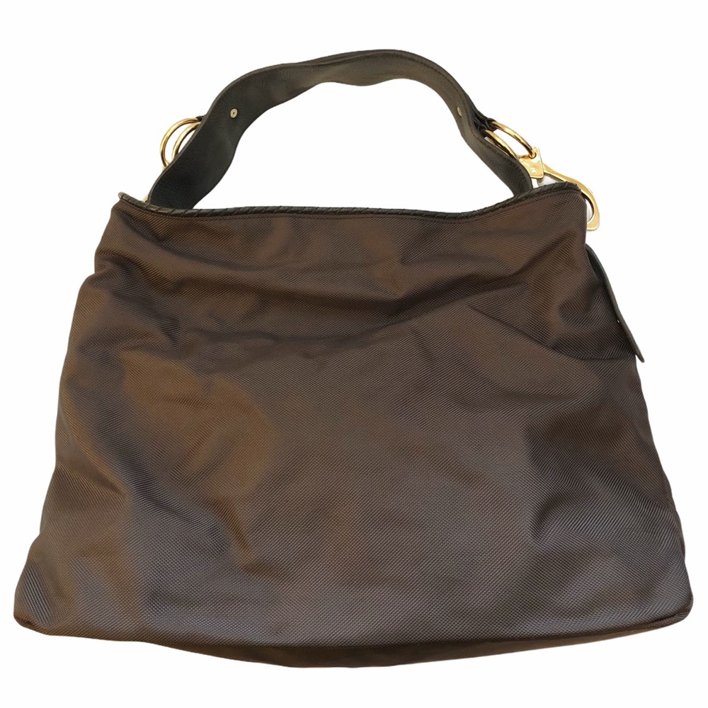 JPK Paris 75 Brown Cerise Nylon Shoulder Bag EUC